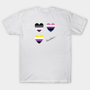 LGBT | Asexual Genderfluid Nonbinary Pride Hearts T-Shirt